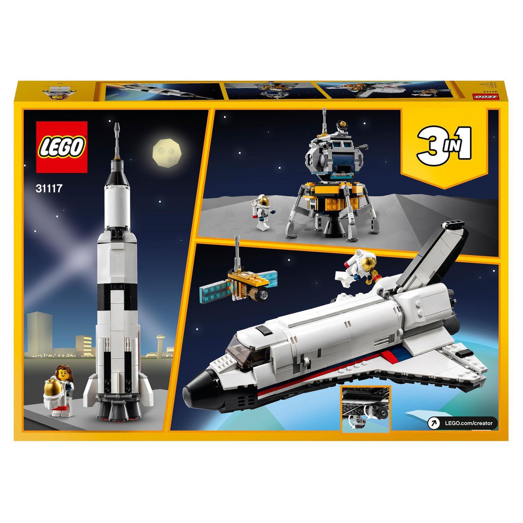 Voir la diapositive 8 : LEGO Creator - 31117 L'aventure en navette spatiale