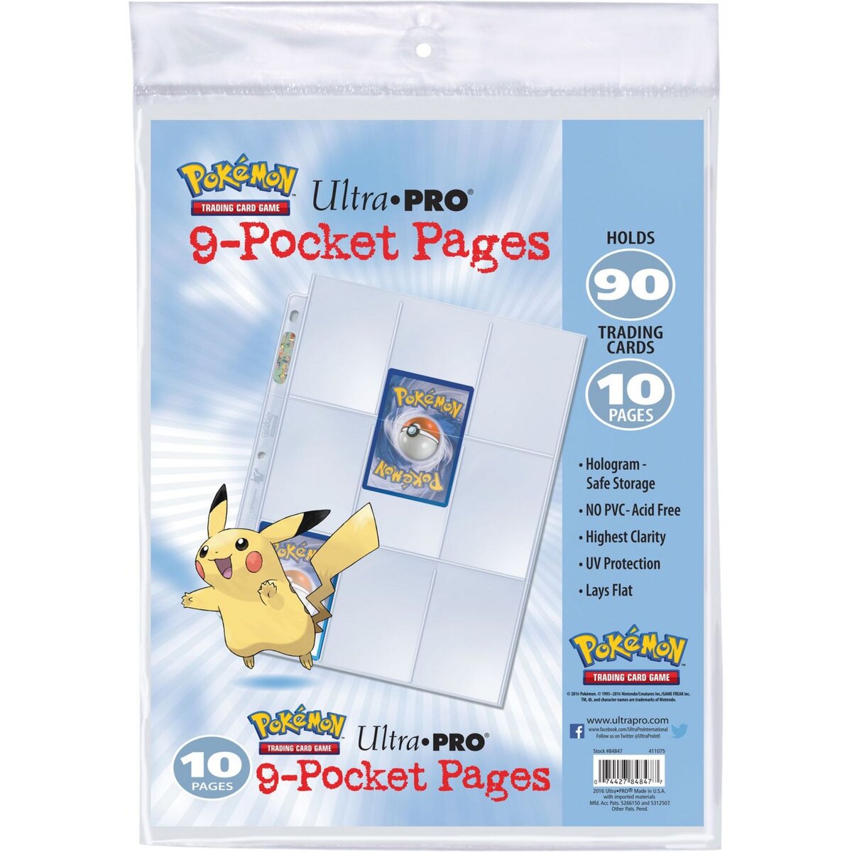 ASMODEE Pokemon - Paquet de 10 feuilles de classeur