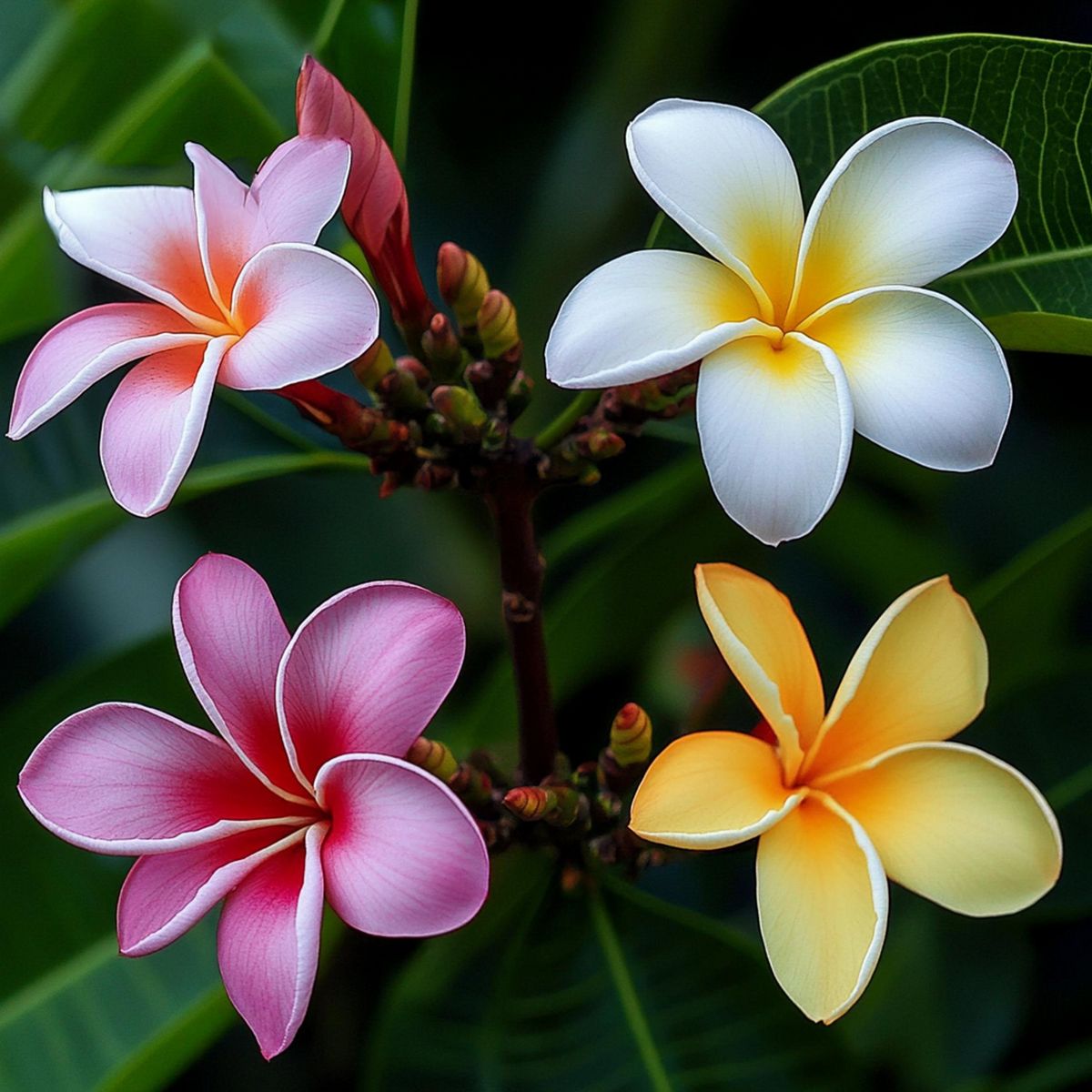 PLANT IN A BOX Frangipanier - Plumeria rubra 'Hawaii' - Hauteur 45-55cm - ⌀17cm