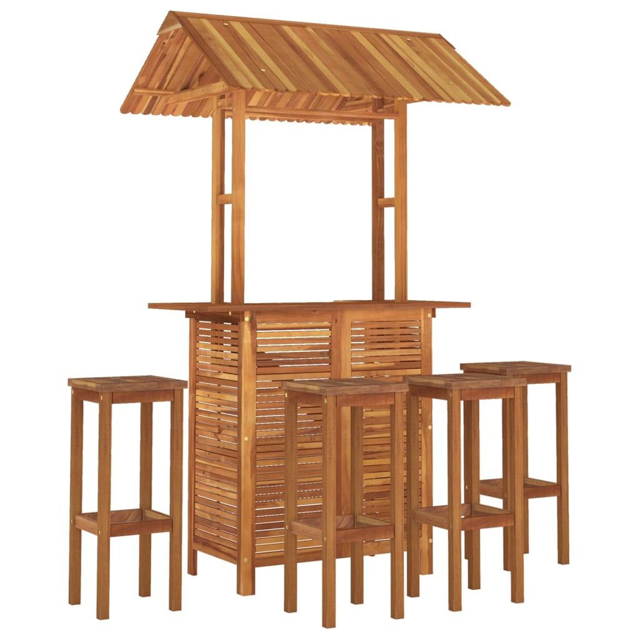Voir la diapositive 3 : VIDAXL Ensemble de bar de jardin 5 pcs Bois d'acacia solide
