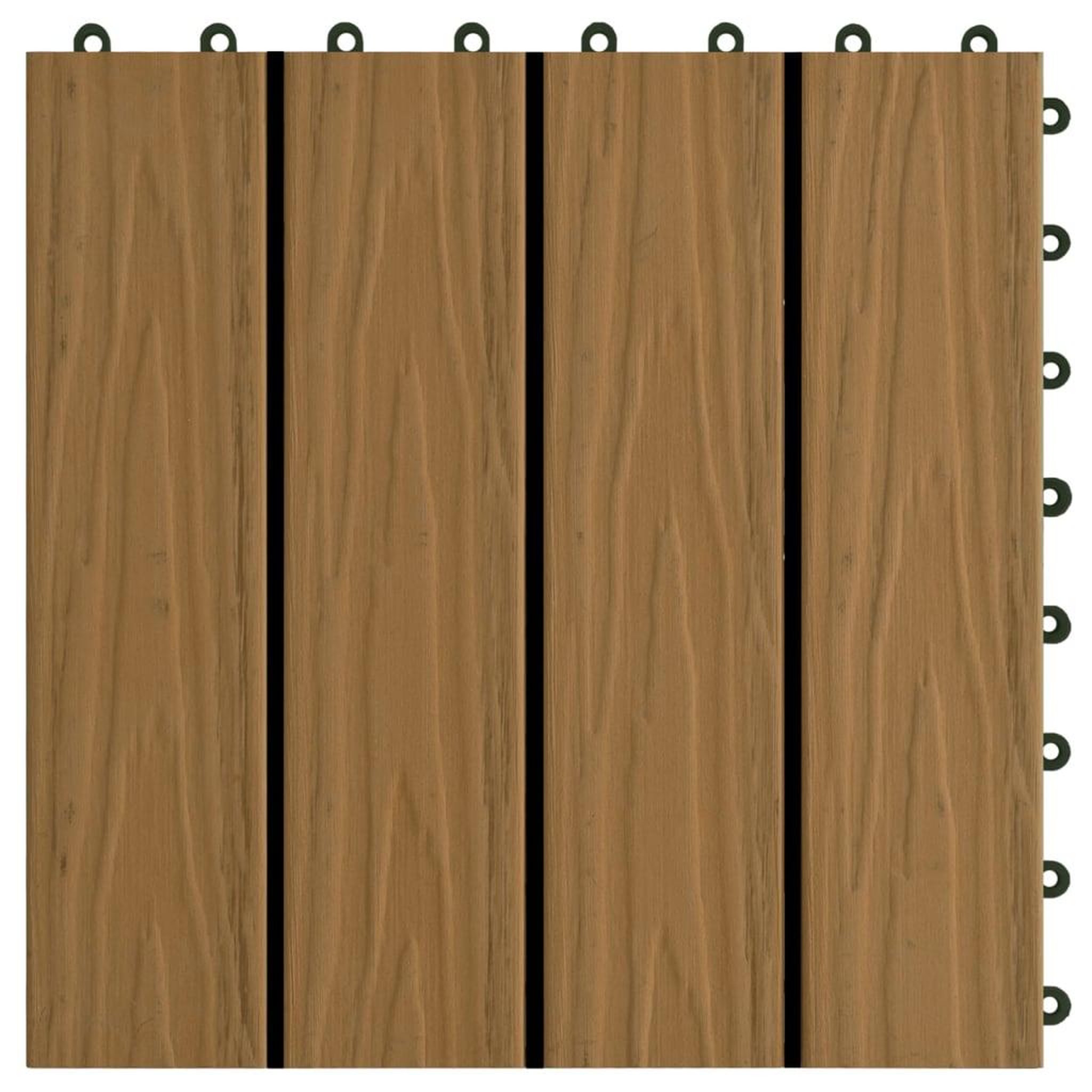 Voir la diapositive 5 : VIDAXL Carreau de terrasse en relief 11 pcs WPC 30x30 cm 1 m^2