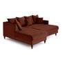 Voir la diapositive 4 : BEST MOBILIER Flamingo - canapé d'angle gauche 4 places convertible en velours