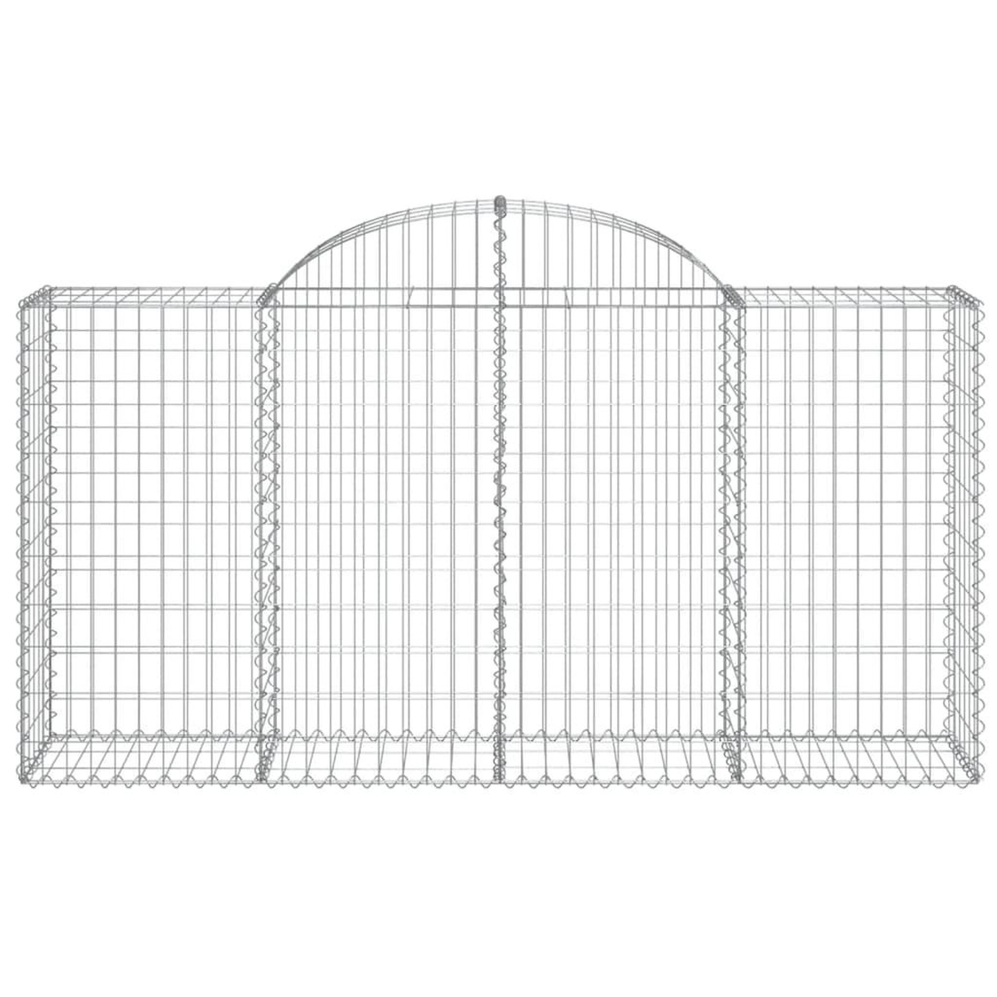 Voir la diapositive 4 : VIDAXL Paniers a gabions arques 7 pcs 200x50x100/120 cm fer galvanise