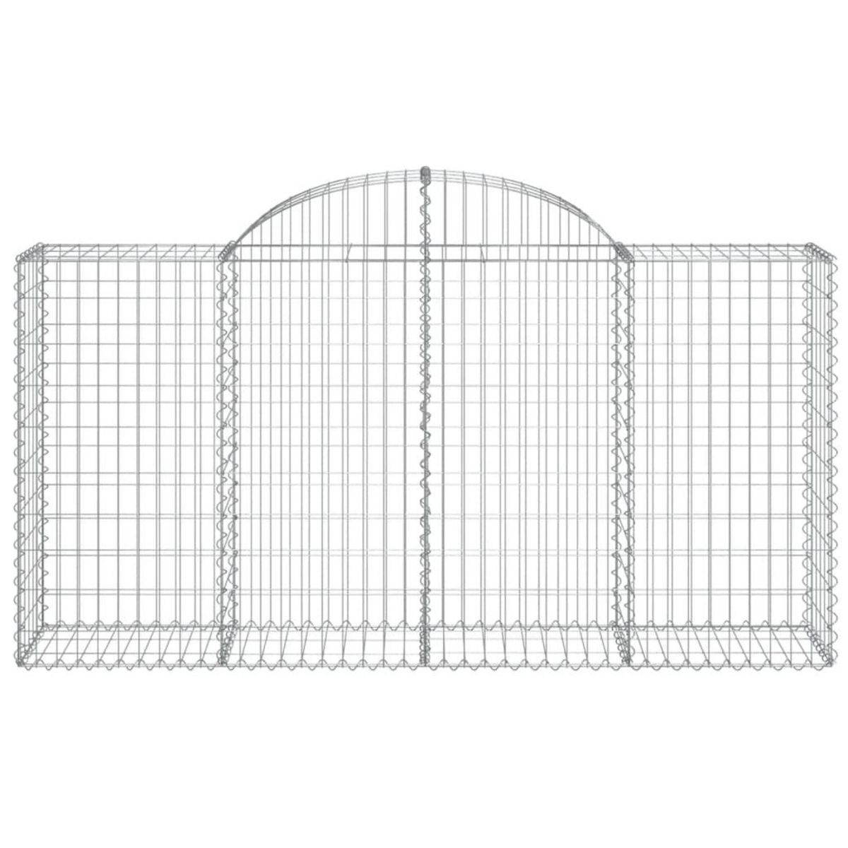 VIDAXL Paniers a gabions arques 7 pcs 200x50x100/120 cm fer galvanise