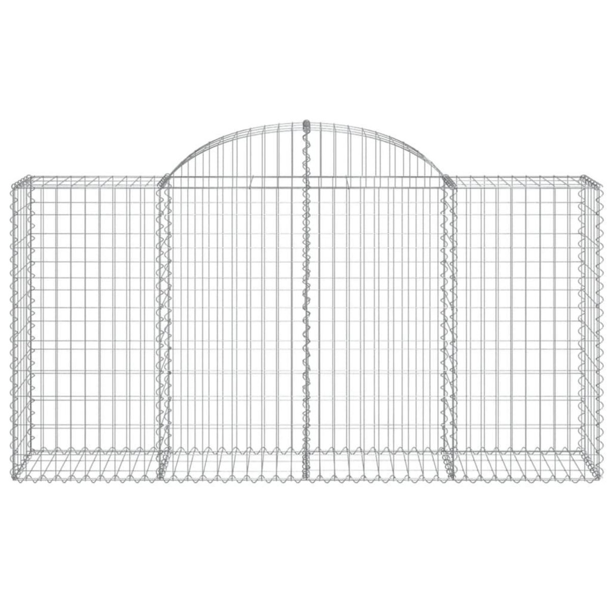 VIDAXL Paniers a gabions arques 7 pcs 200x50x100/120 cm fer galvanise