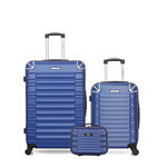 BLUESTAR BLUESTAR - LOT DE 3 - Valises grand format, cabine et vanity LIMA. Coloris disponibles : Gris, Noir