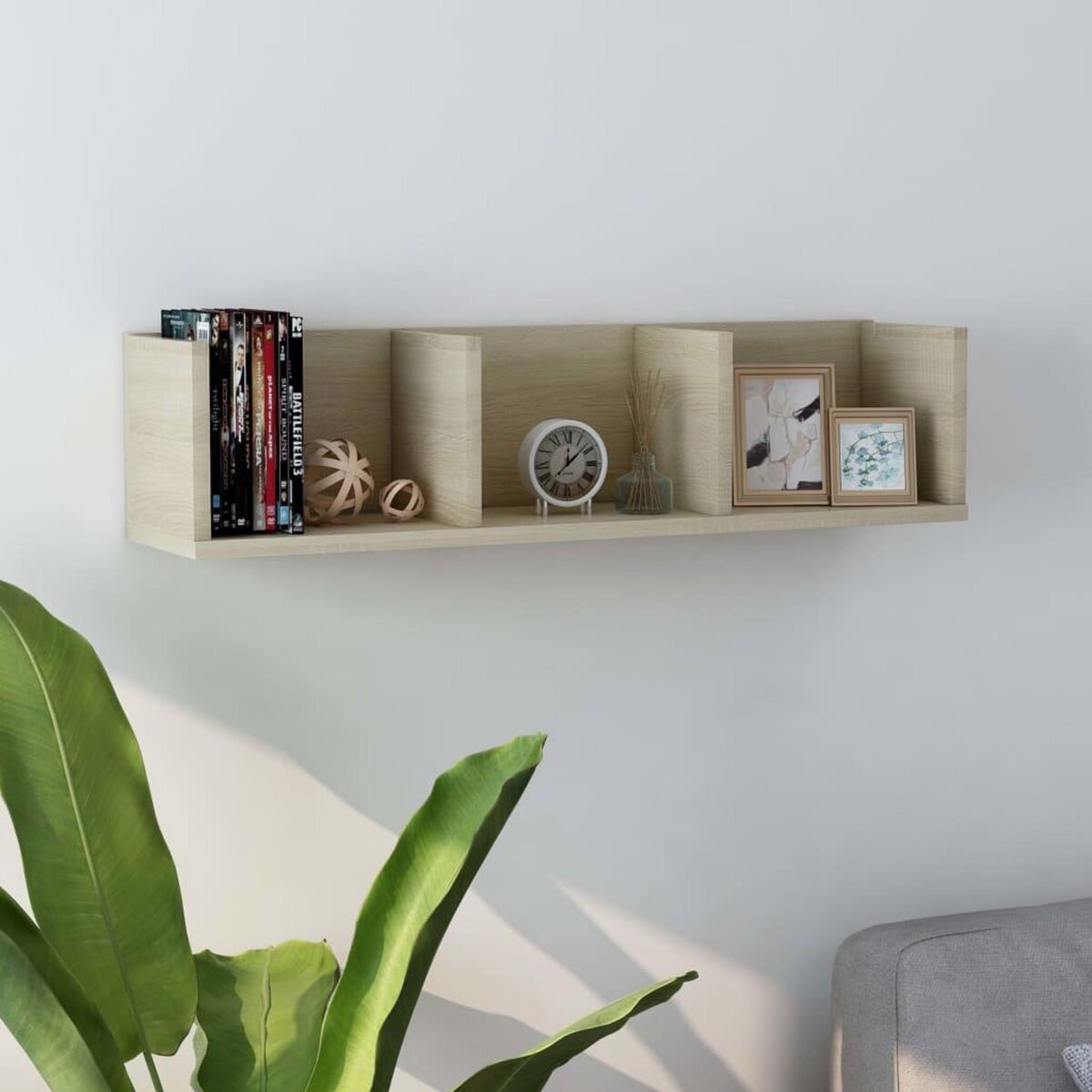 VIDAXL Etagere murale a CD Chene sonoma 75x18x18 cm Bois d'ingenierie