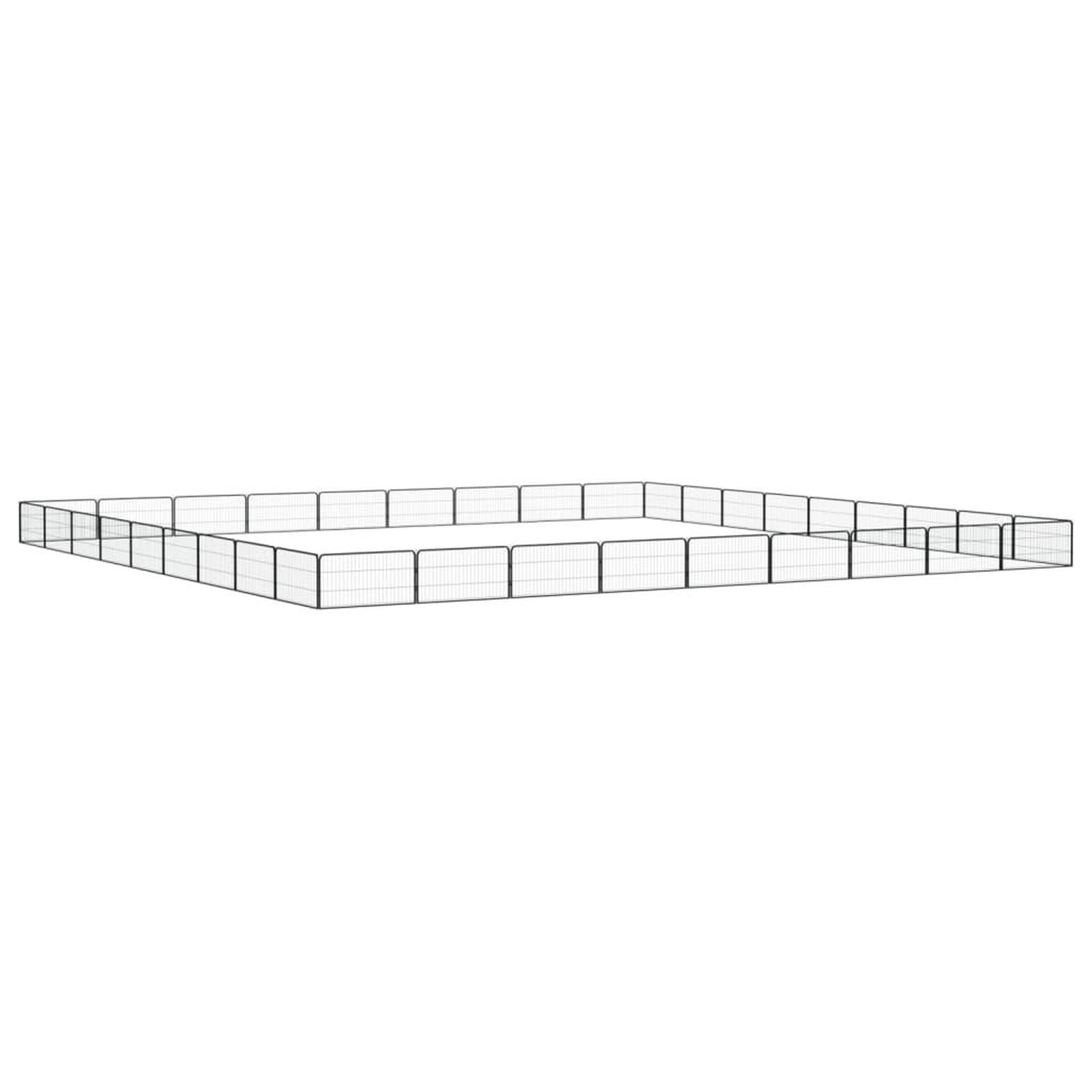 Voir la diapositive 3 : VIDAXL Parc pour chien 36panneaux Noir 100x50cm Acier enduit de poudre