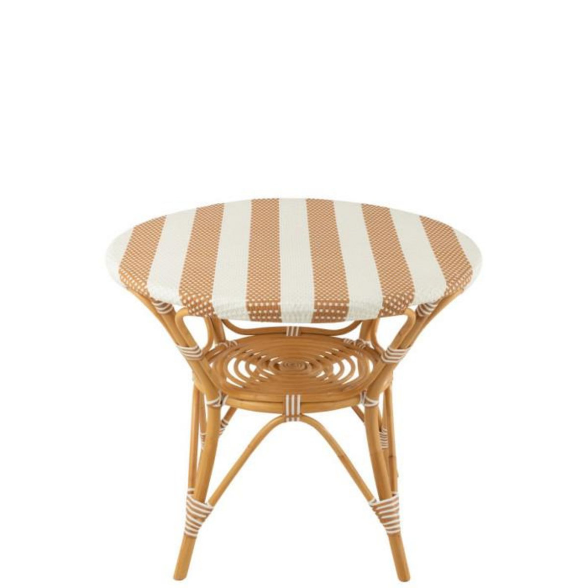 Paris Prix Table à Manger en Rotin  Danial  90cm Blanc