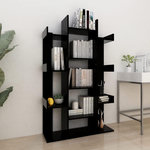 VIDAXL Bibliotheque Noir 86x25,5x140 cm Bois d'ingenierie