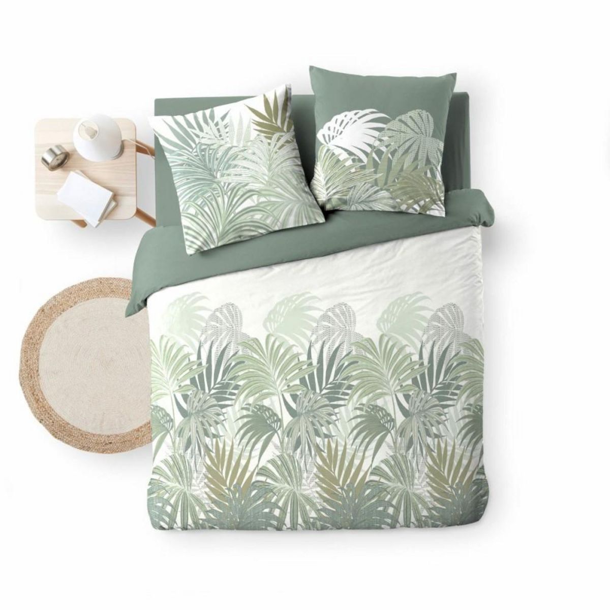 Douceur d'Intérieur Housse de couette 240x220 + 2 taies NYMEA 100% coton 57fils