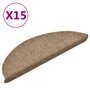 Voir la diapositive 2 : VIDAXL Tapis d'escalier autocollants 15 pcs Creme 56x17x3cm Aiguillete