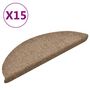 Voir la diapositive 2 : VIDAXL Tapis d'escalier autocollants 15 pcs Creme 56x17x3cm Aiguillete