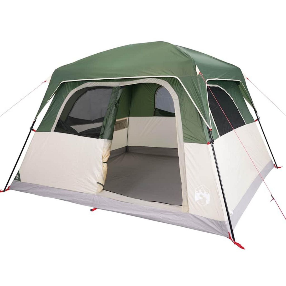 VIDAXL Tente de cabine familiale 6 personnes vert impermeable