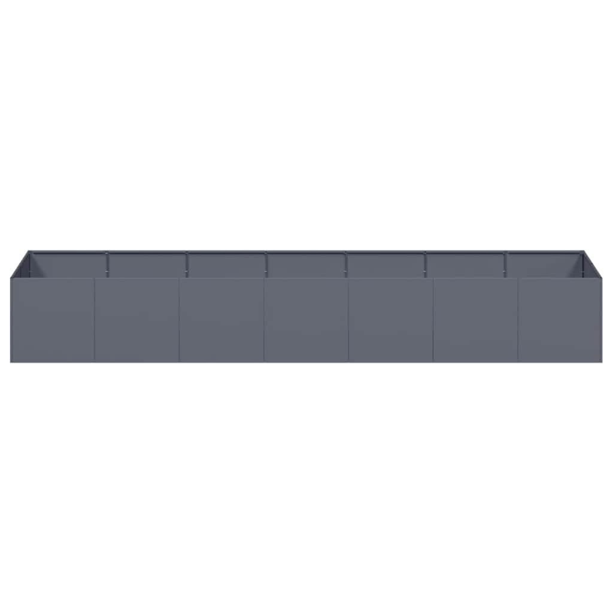 Voir la diapositive 4 : VIDAXL Jardiniere anthracite 280x80x40 cm acier