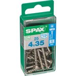 CENTRALE BRICO Lot de 25 vis inox tête fraisée torx SPAX, Diam.4 mm x L.35 mm