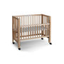 Voir la diapositive 1 : TISSI Lit bébé à barreaux cododo Maxi Boxspring en hêtre massif naturel 50x90 cm
