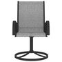 Voir la diapositive 3 : VIDAXL Chaises pivotantes de jardin lot de 2 Textilene et acier Gris