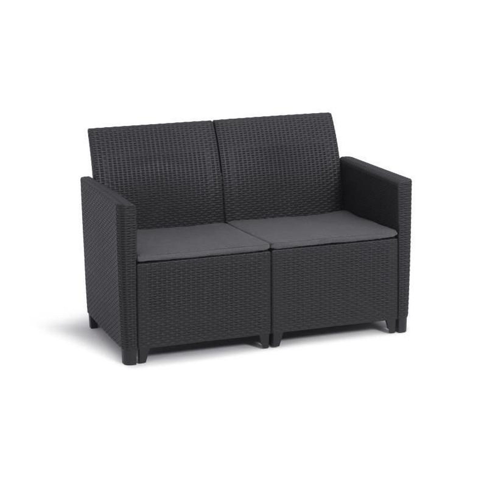 Voir la diapositive 5 : Keter Salon de jardin modulable en résine imitation rotin tressé - Noir - KETER - 4 personnes - MARIE