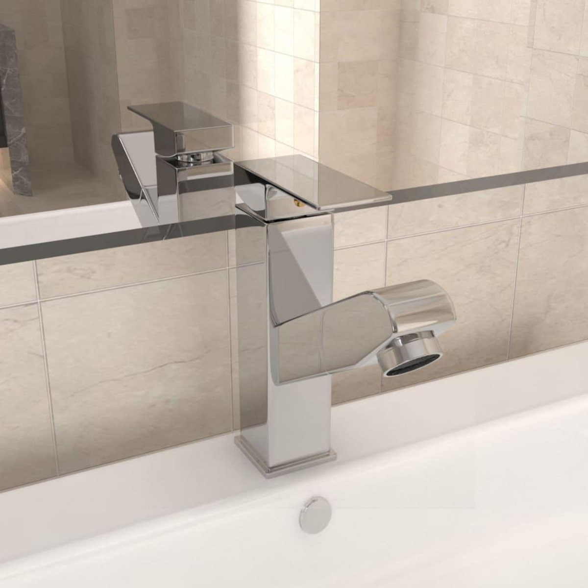 VIDAXL Robinet de lavabo retractable Finition chromee 157x172 mm