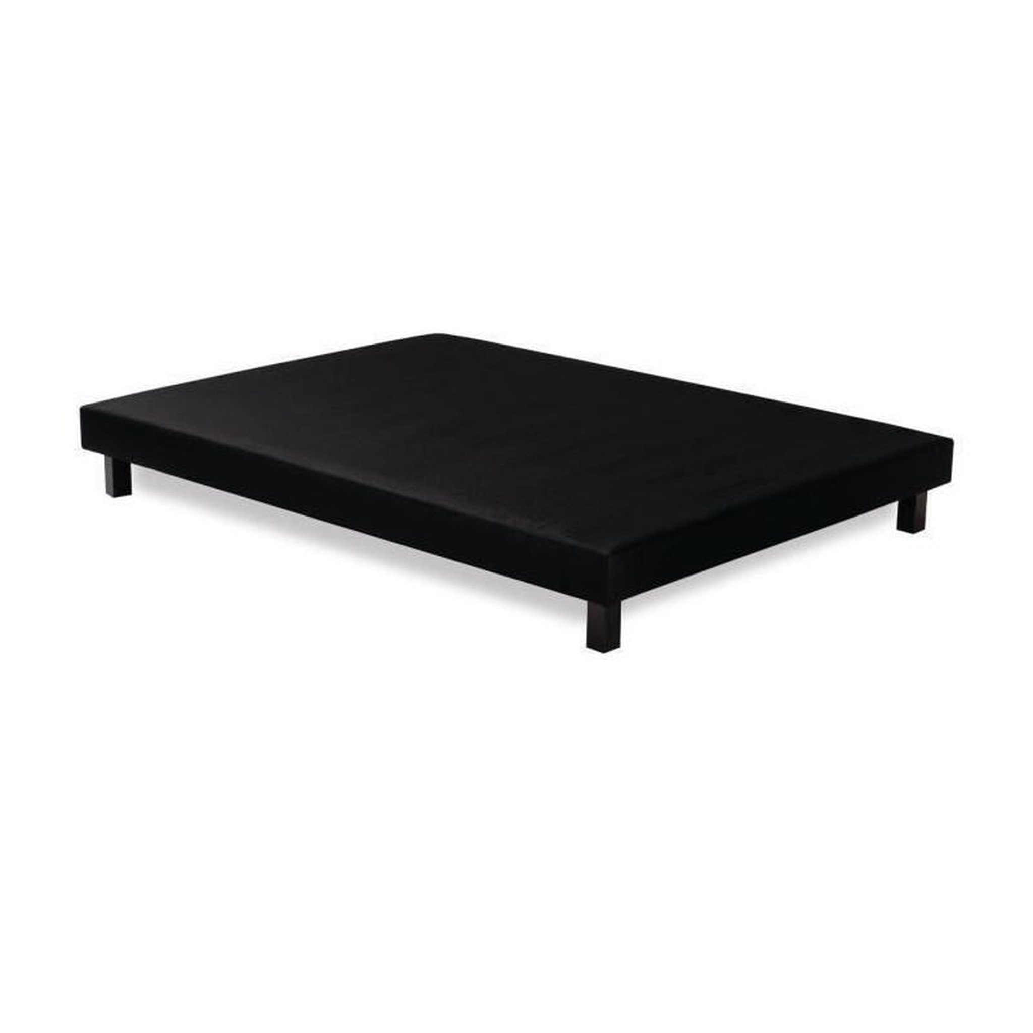 Voir la diapositive 1 : FINLANDEK Sommier tapissier a lattes 140 x 190 - Bois massif noir + pieds - FINLANDEK Rakenne