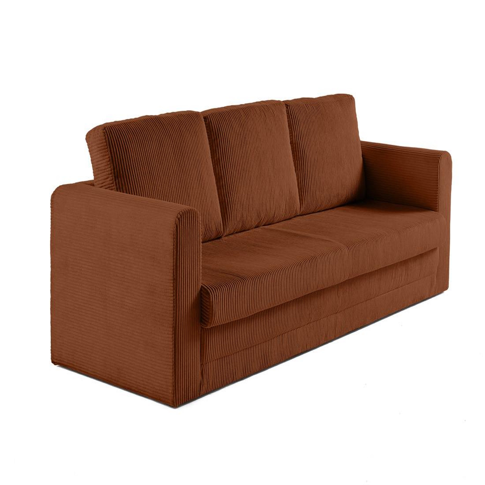 Voir la diapositive 2 : BEST MOBILIER Marilia - canapé 3 places - convertible déplimousse - en velours côtelé
