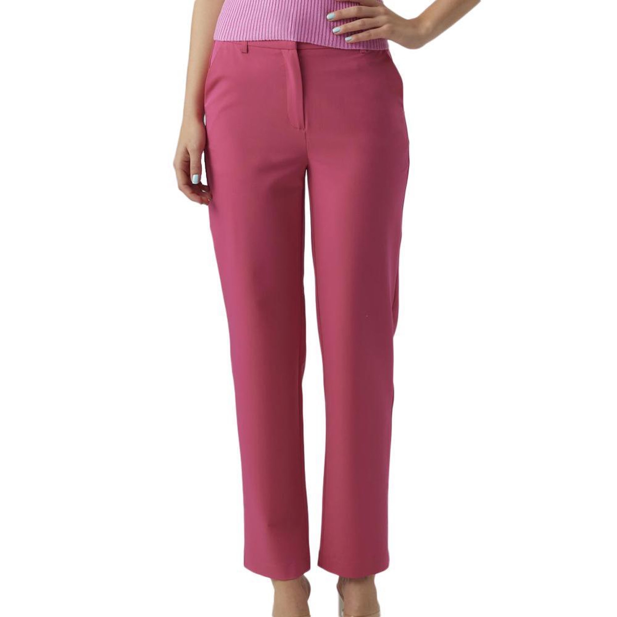 Voir la diapositive 1 : Vero Moda Pantalon fluide Rose Femme Vero Moda Elda
