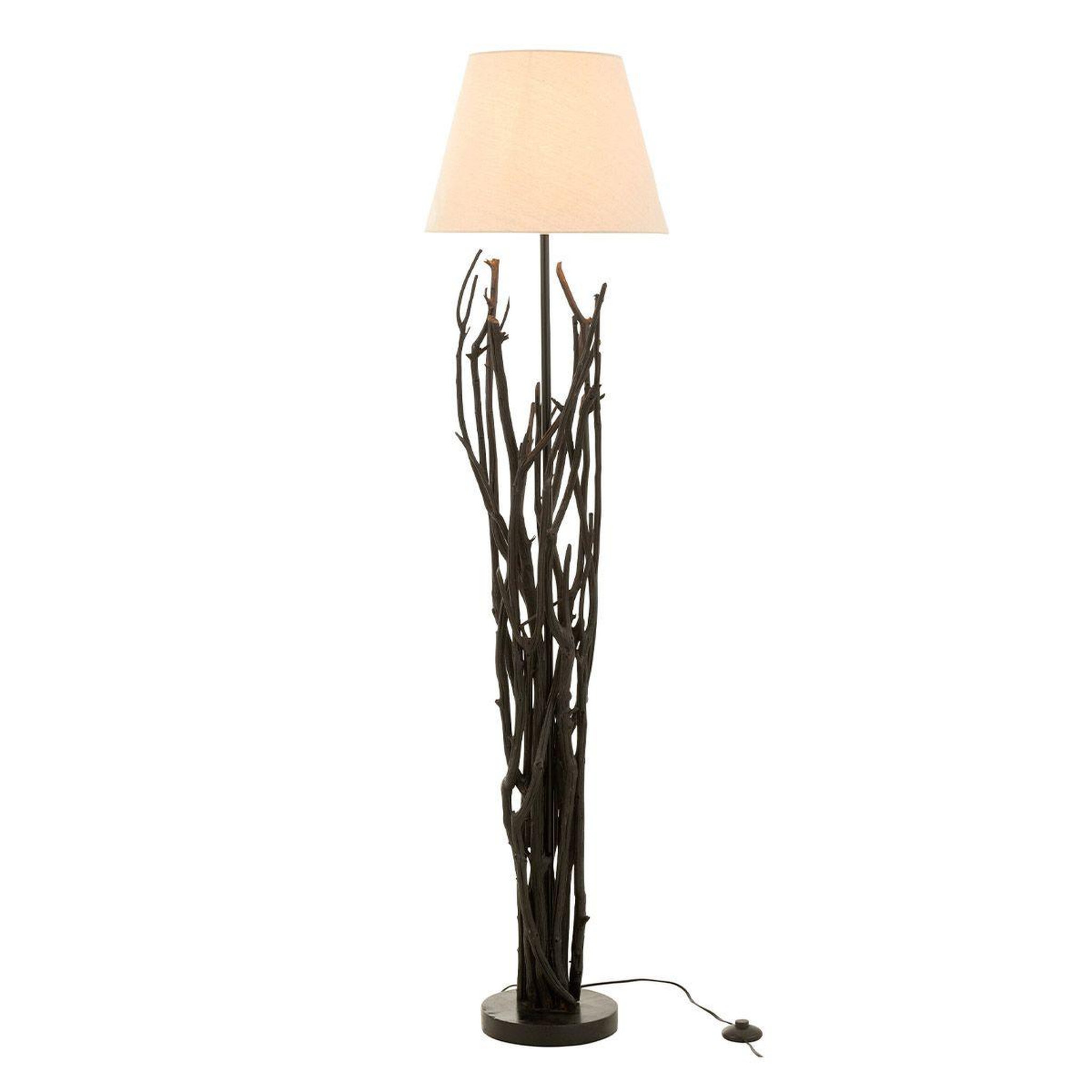 Voir la diapositive 1 : J-LINE Lampadaire Design en Bois  Branches  170cm Noir