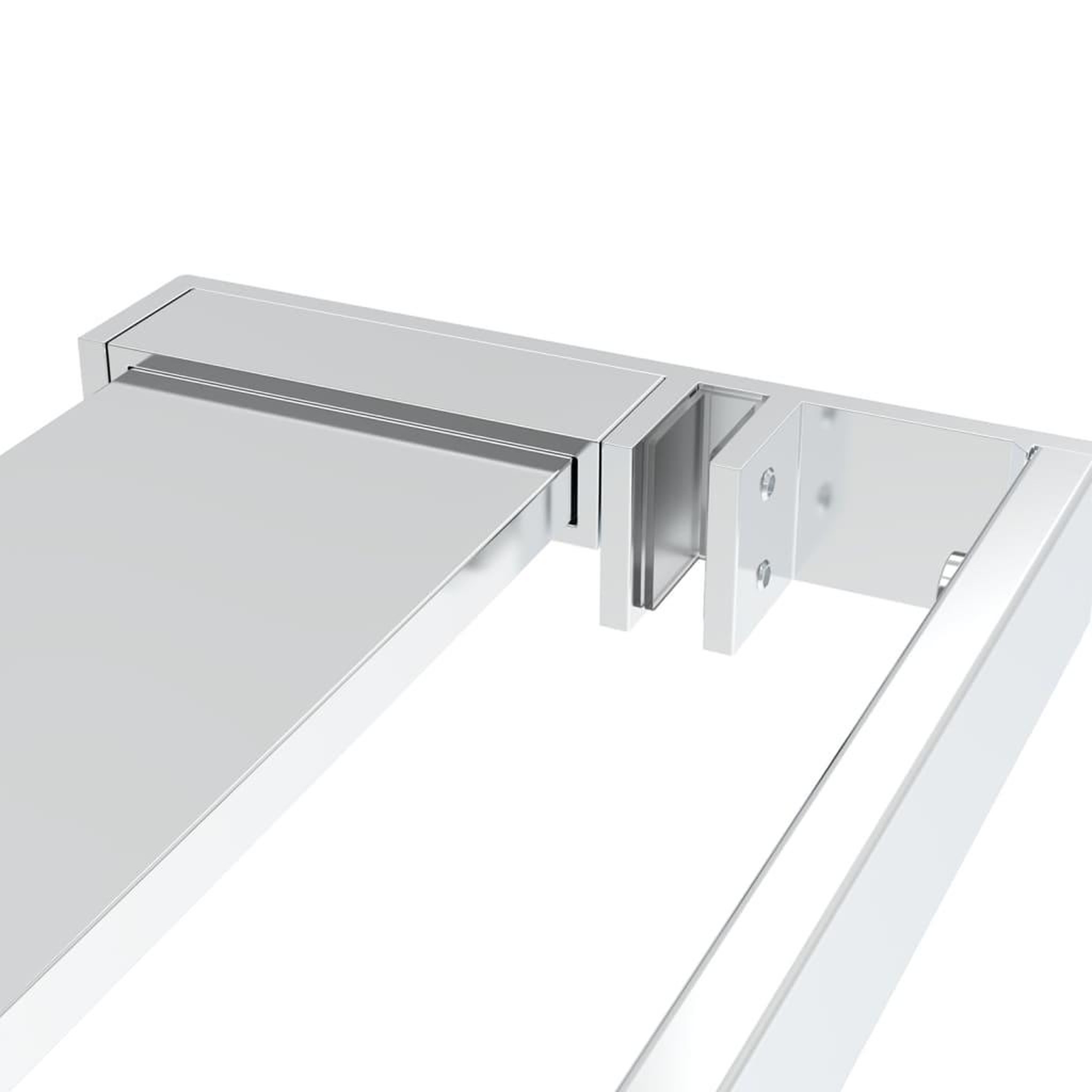 Voir la diapositive 5 : VIDAXL Etagere de douche paroi de douche a l'italienne Chrome 100 cm