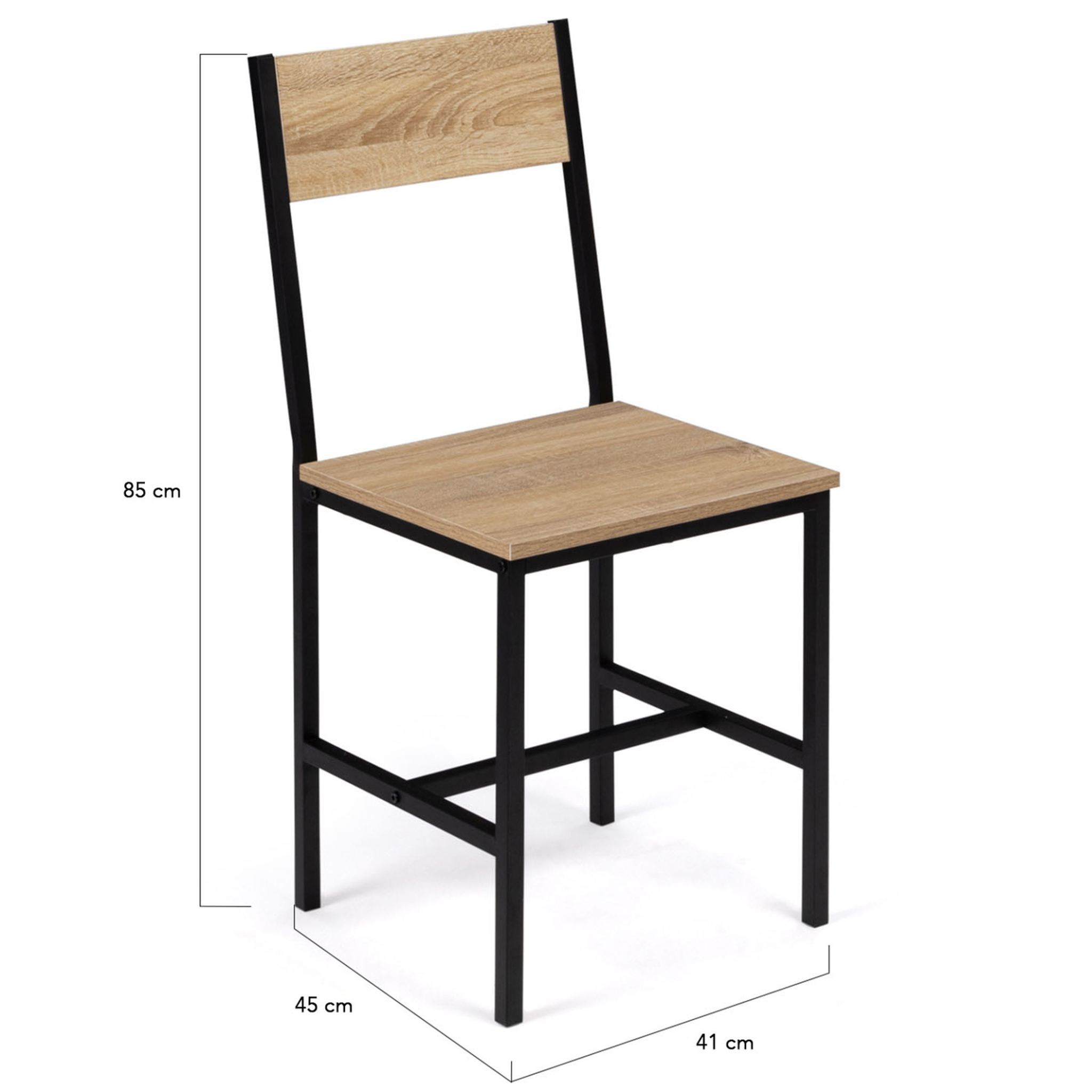 Voir la diapositive 6 : ID MARKET Lot de 6 chaises de cuisine detroit design industriel