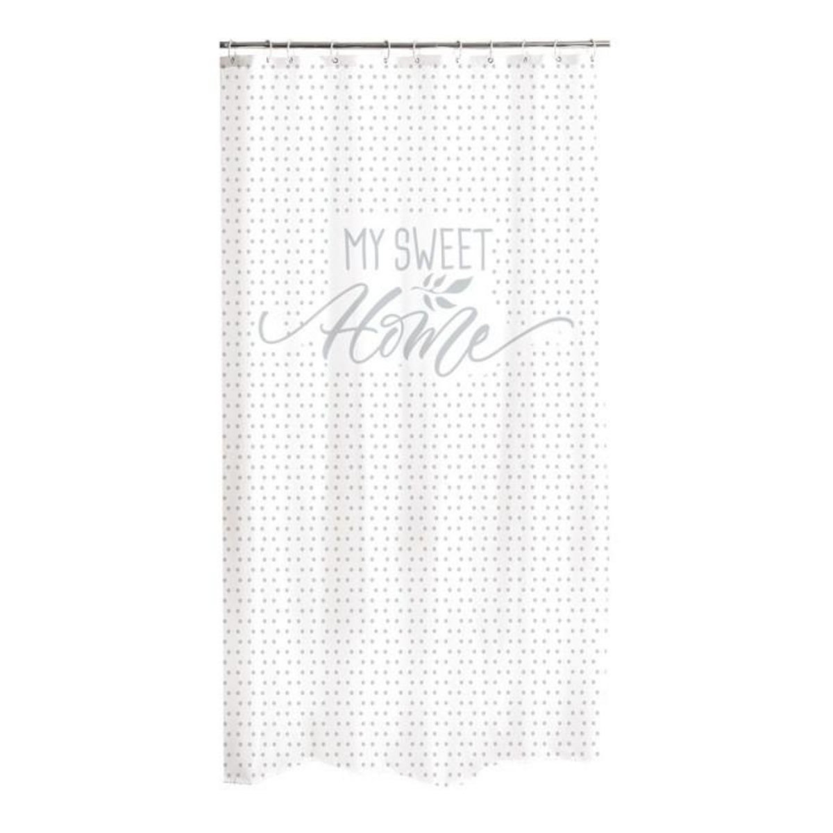 Paris Prix Rideau de Douche  Home Grey  180x200cm Blanc
