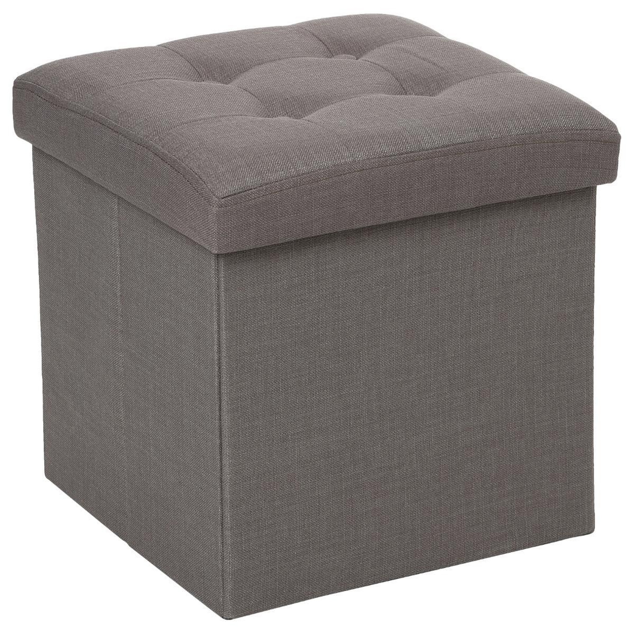 ATMOSPHERA Pouf pliable design  lysandre  38cm gris