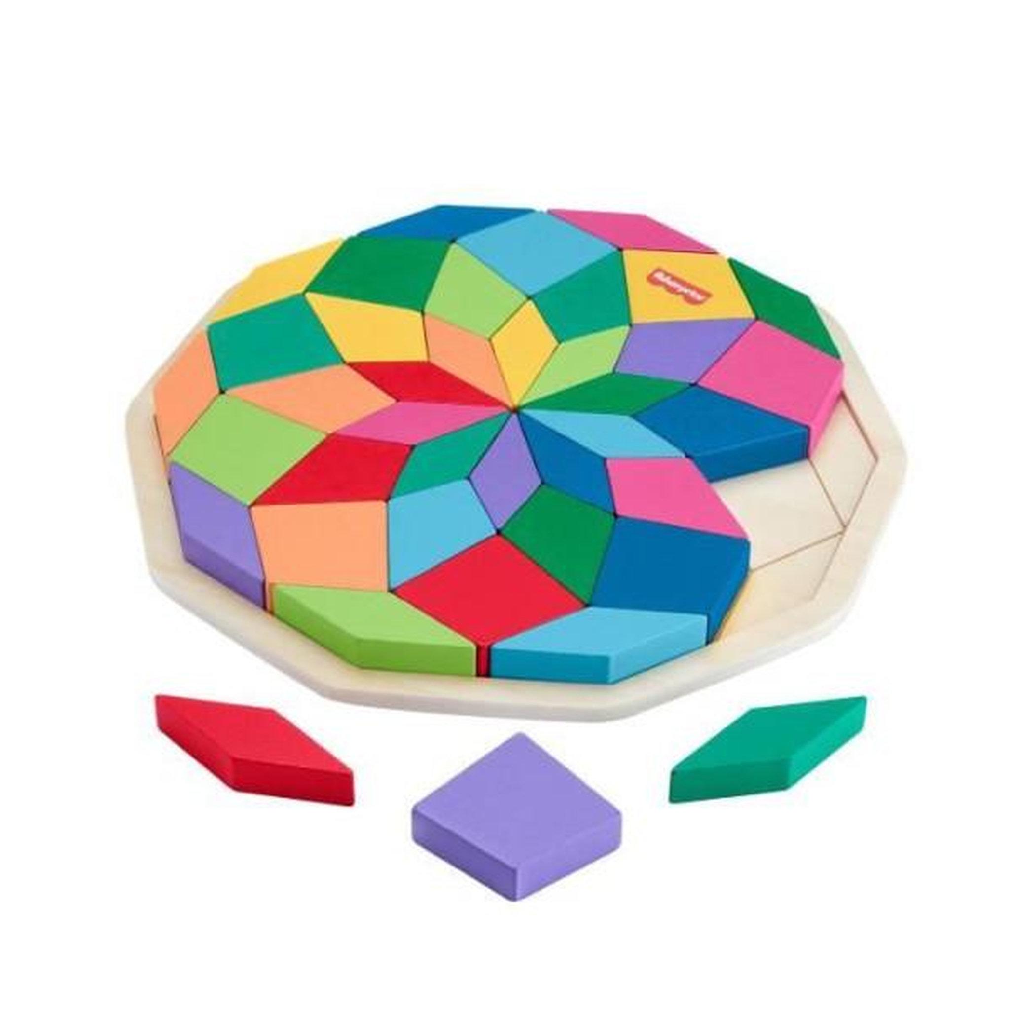 Voir la diapositive 6 : FISHER PRICE Fisher-Price-Puzzle Mandala en Bois-Puzzle 40 pieces motif géométrique HXT94