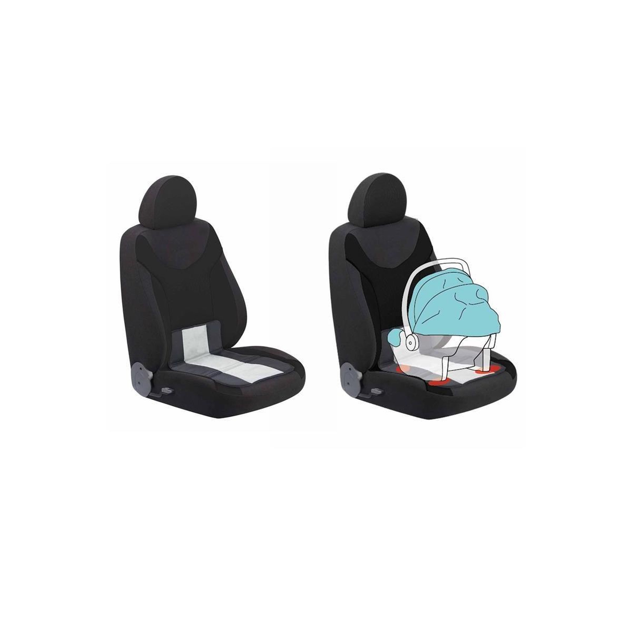 Voir la diapositive 6 : Tom & Zoé Protection Siège de Voiture  Cosy Bébé  62cm Noir