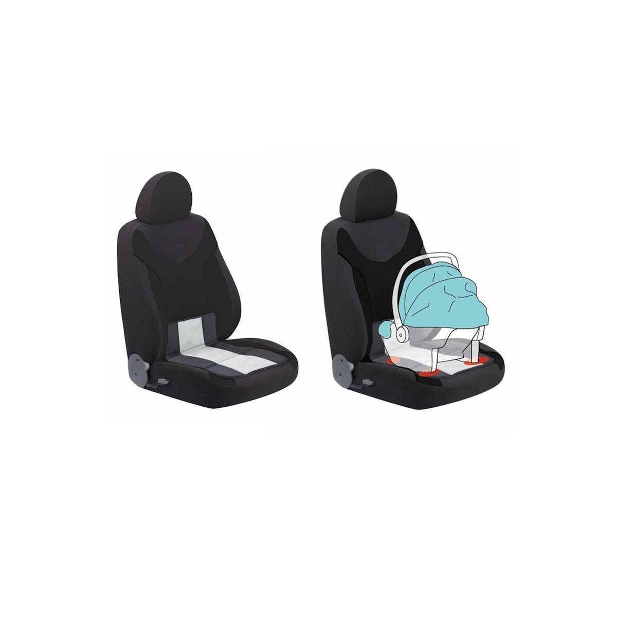 Paris Prix Protection Siège de Voiture  Cosy Bébé  62cm Noir