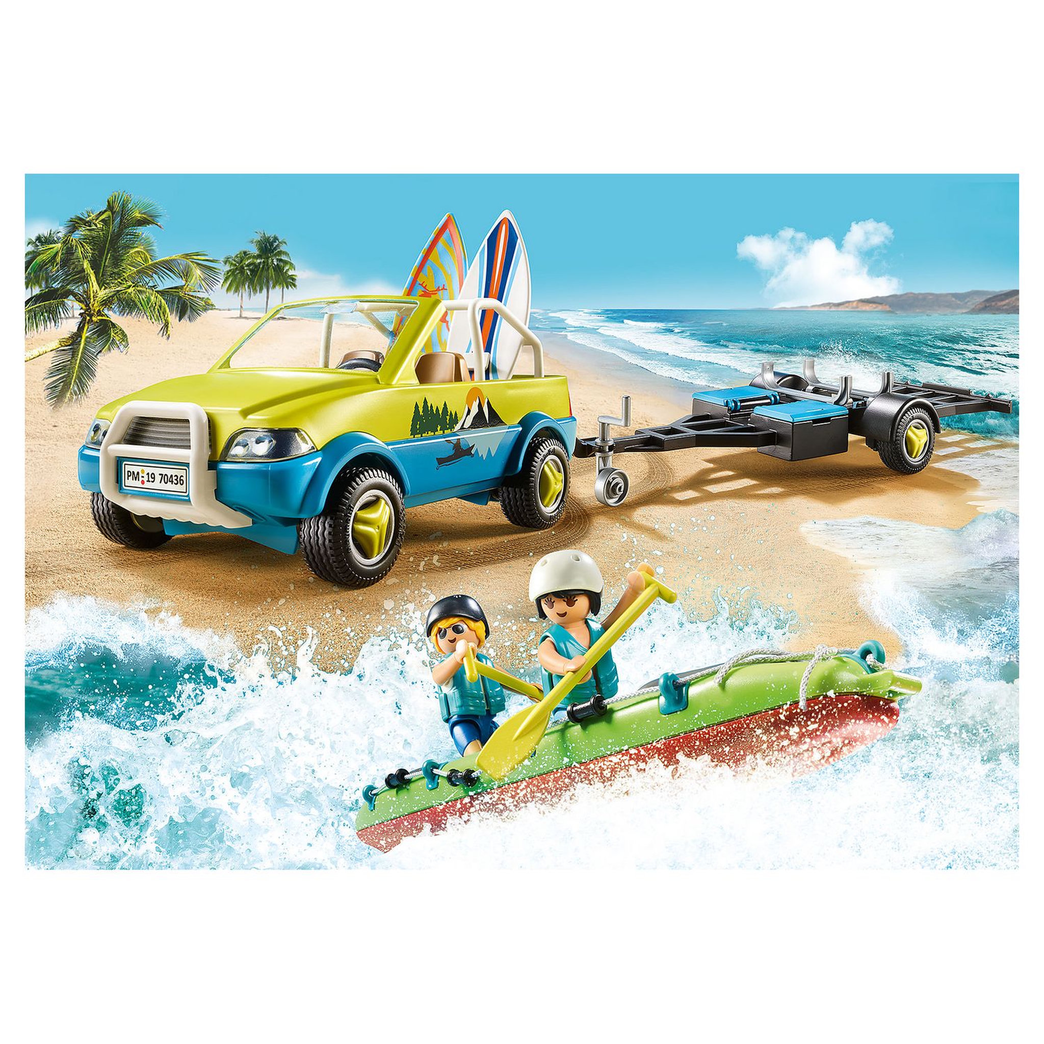 Voir la diapositive 5 : PLAYMOBIL 70436 - Family Fun - Voiture avec canoë