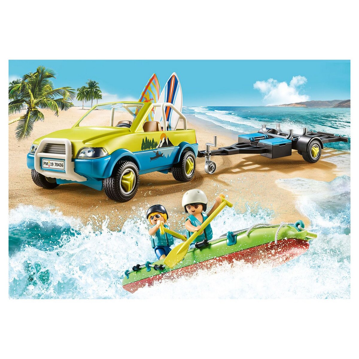 PLAYMOBIL 70436 - Family Fun - Voiture avec canoë