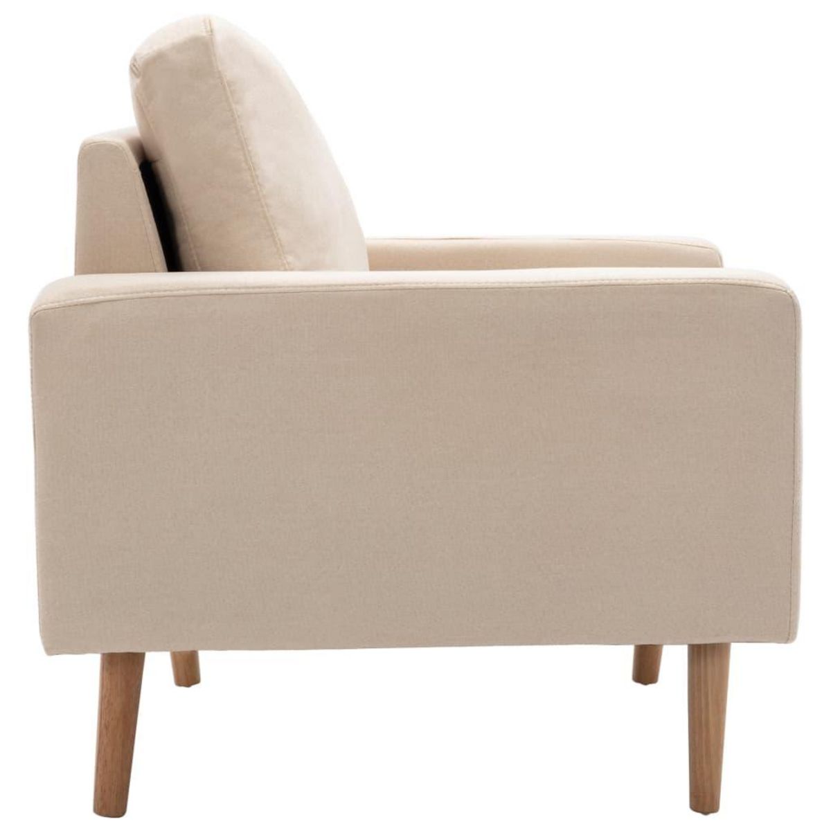 VIDAXL Fauteuil Creme Tissu
