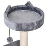 Voir la diapositive 6 : PAWHUT Arbre à chats griffoir sisal naturel centre d'activités niche plateformes jeu boule suspendue et à ressort gris