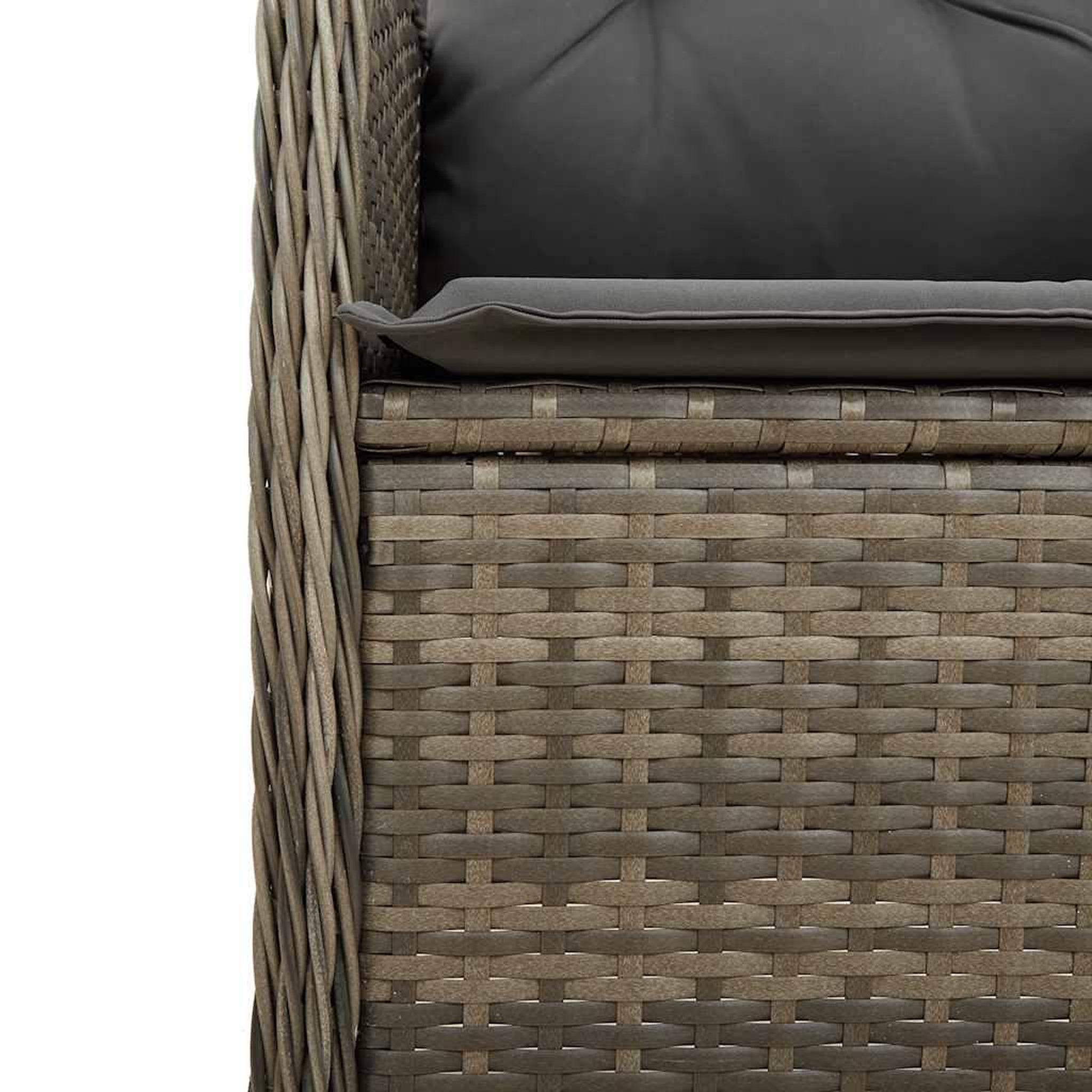 Voir la diapositive 5 : VIDAXL Ensemble de bistro de jardin 7 pcs coussins gris poly rotin