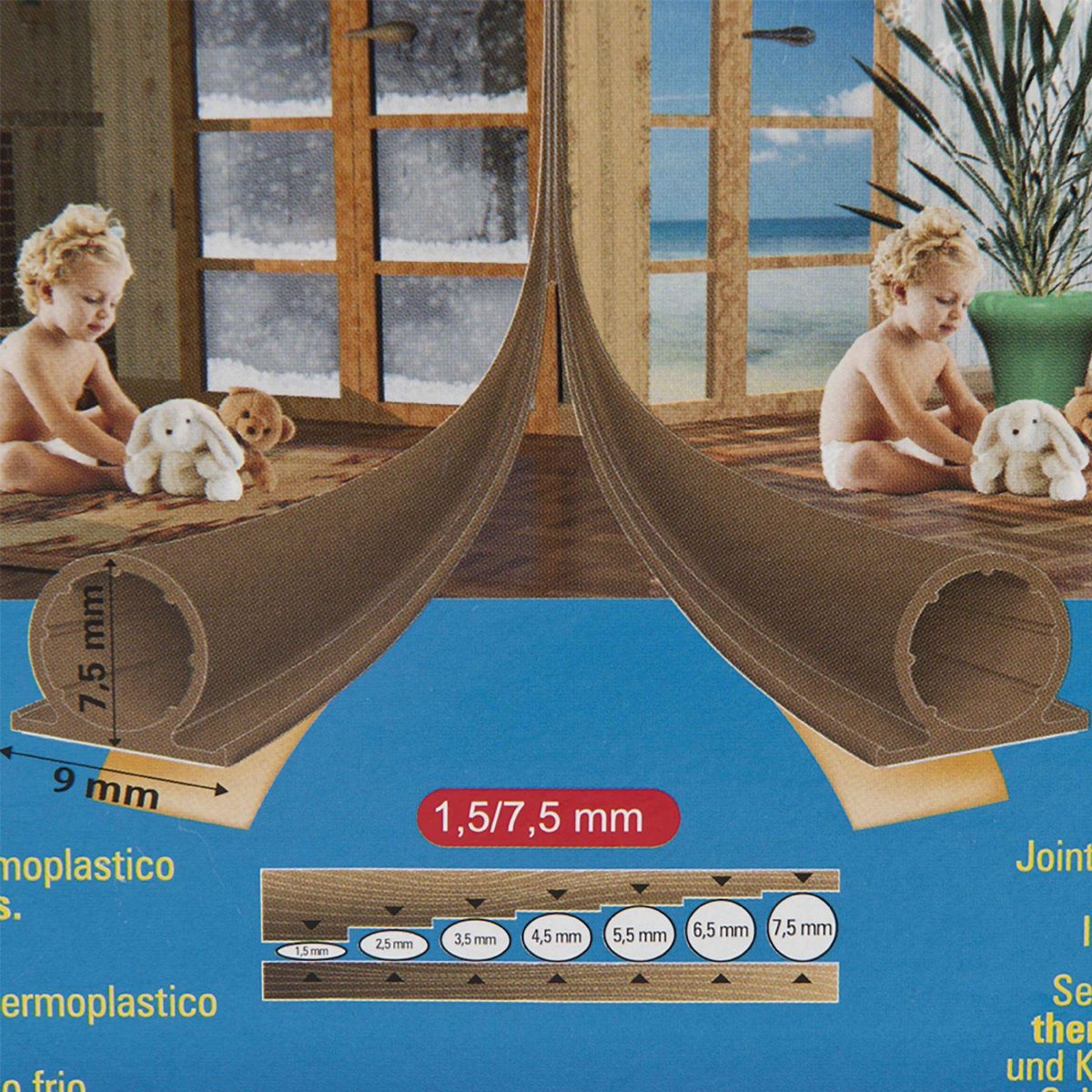 Geko Joint adhésif thermoplastique marron 2x3m