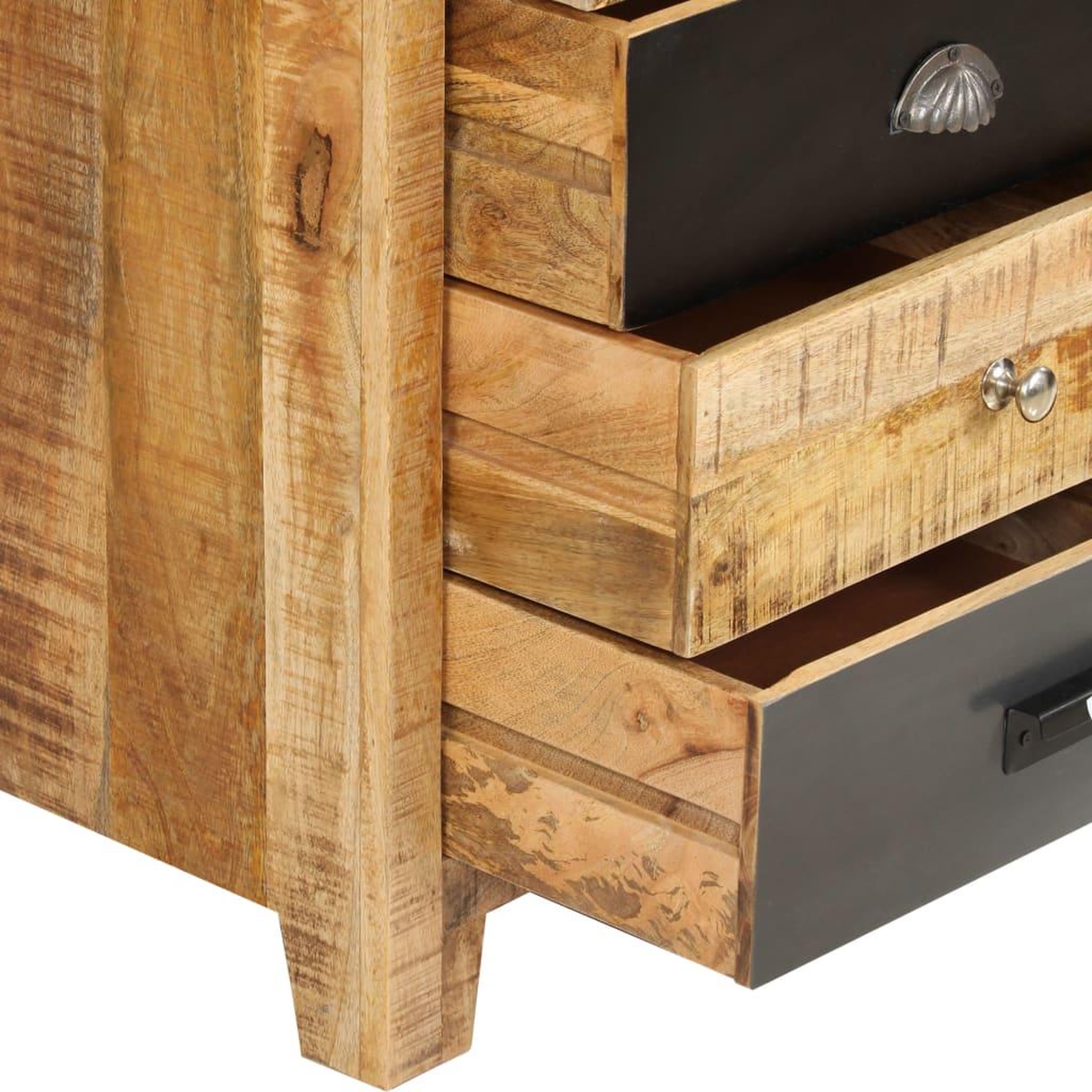 Voir la diapositive 4 : VIDAXL Buffet Bois de manguier solide 160x40x80 cm