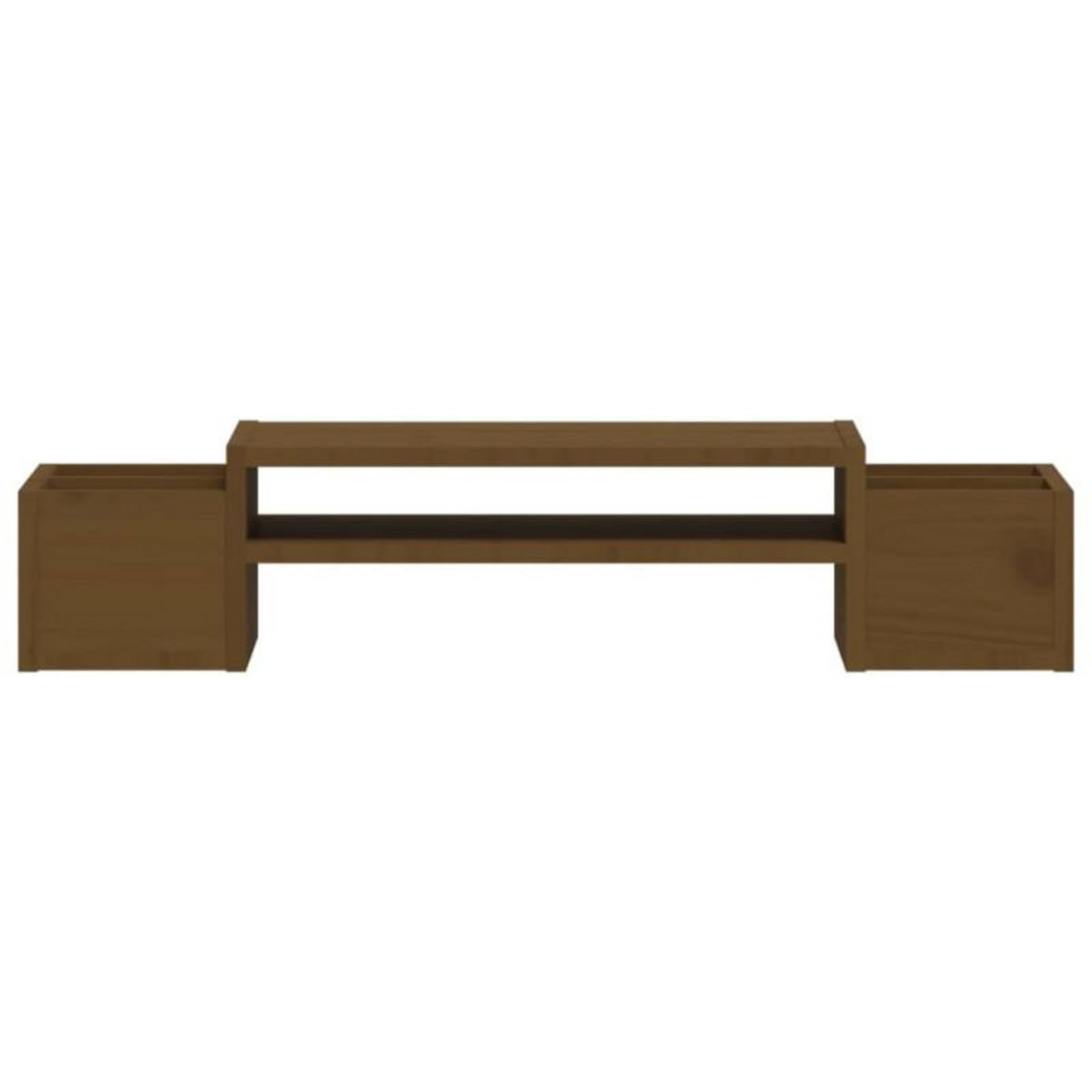 VIDAXL Support de moniteur Marron miel 70x27,5x15cm Bois de pin solide