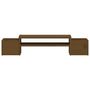 Voir la diapositive 5 : VIDAXL Support de moniteur Marron miel 70x27,5x15cm Bois de pin solide