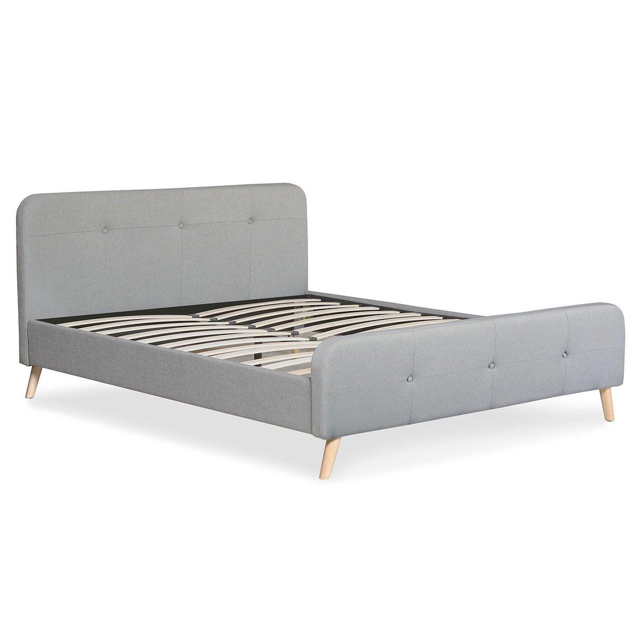 Paris Prix Lit scandinave & sommier  sad  160x190cm gris