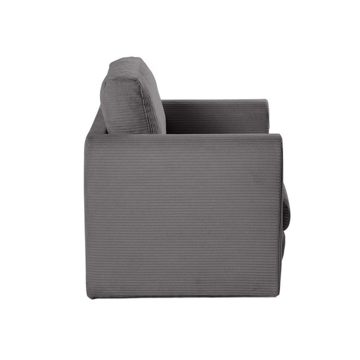 BEST MOBILIER Marilia - fauteuil - convertible déplimousse - en velours côtelé