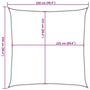 Voir la diapositive 6 : VIDAXL Voile d'ombrage 160 g/m^2 Jaune 2,5x2,5 m PEHD