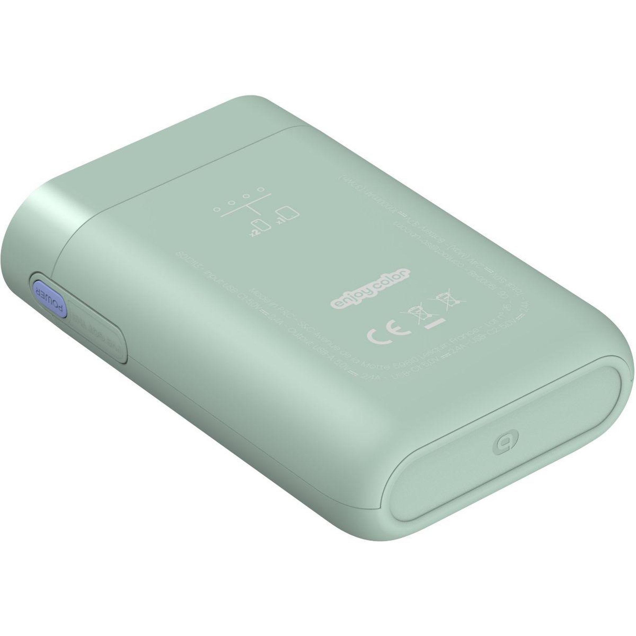 Voir la diapositive 5 : ESSENTIEL B Batterie externe 10000 mah vert