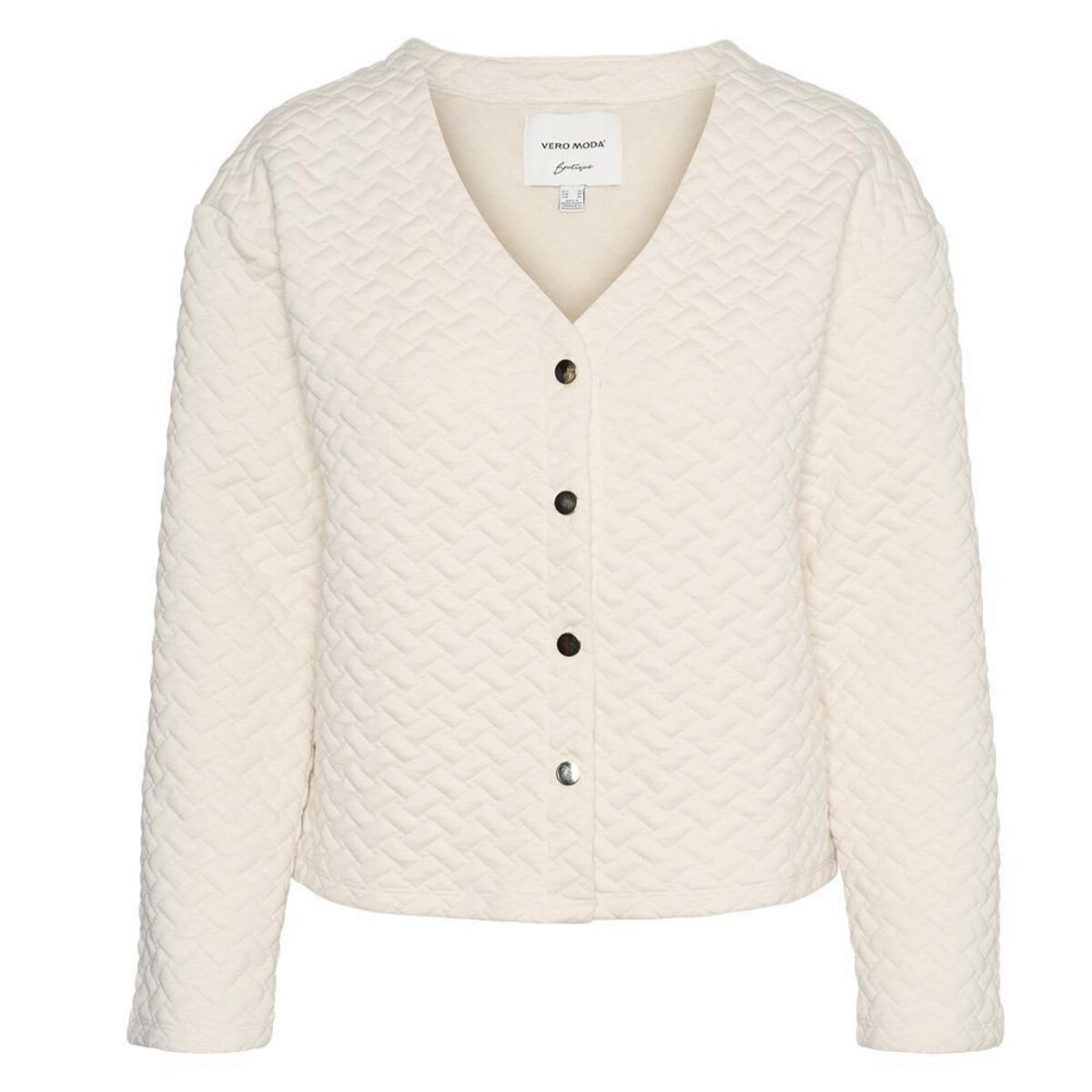 Vero Moda Gilet Ecru Femme Vero Moda Vinnie