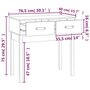 Voir la diapositive 6 : VIDAXL Table console Gris 76,5x40x75 cm Bois massif de pin